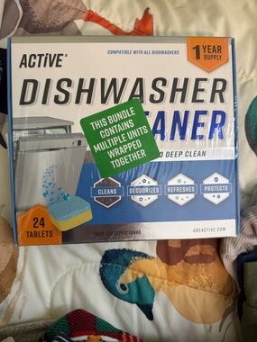 Active USA Dishwasher Cleaner Tablets - Blue and Yellow Pack